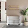 Hanah Home Armario Multiusos Blanco y Nogal